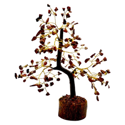 200 Bead Red Jasper Tree Wooden Base